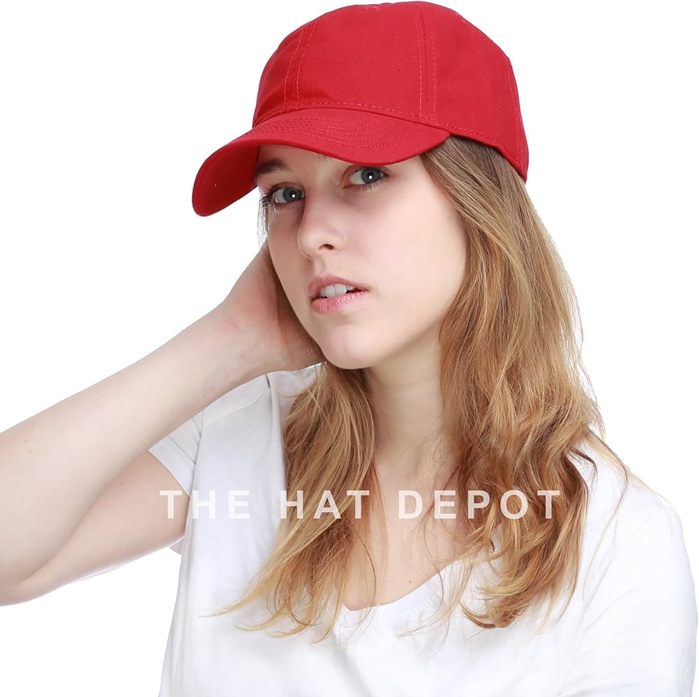 The Hat Depot 100% Cotton Canvas 6-Panel Low-Profile Adjustable